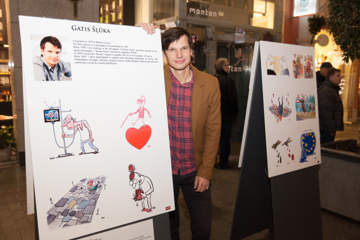 Cartoonist Gatis Šļūka: I Got Putin's Autograph!