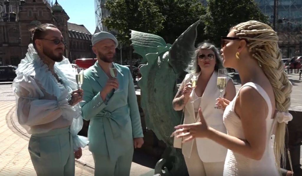 VIDEO.  The multi-artist Kashers and his beloved John have become married.  Moments from the solemn ceremony in Denmark