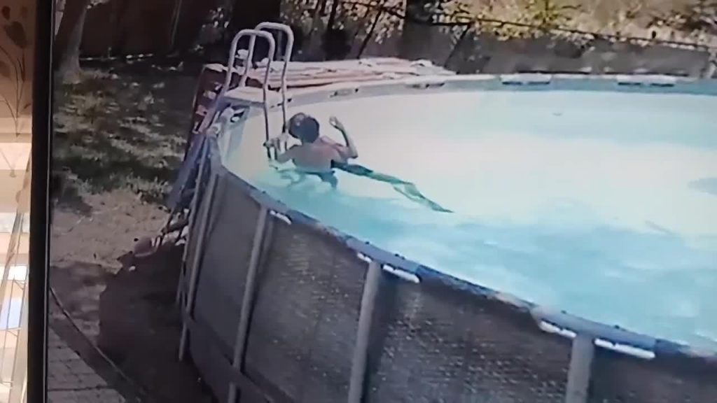 Online video.  A boy will save his mom from drowning in a swimming pool when she abruptly has a seizure