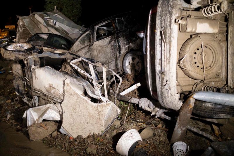 In Italy one person was killed in a landslide, a dozen are missing