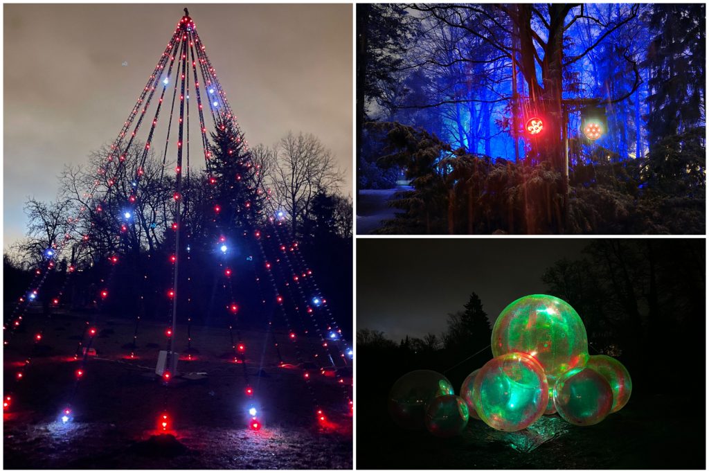 Ziemas nedarbi Light Festival at University of Warsaw Botanical Garden: Latvian Art and AI Creations