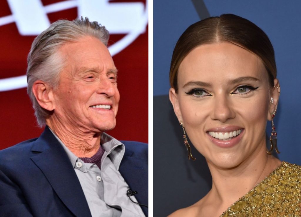 “私をからかってるの？” 有名俳優マイケル・ダグラスは突然、自分が同僚のスカーレット・ヨハンソンの親戚であることを知る